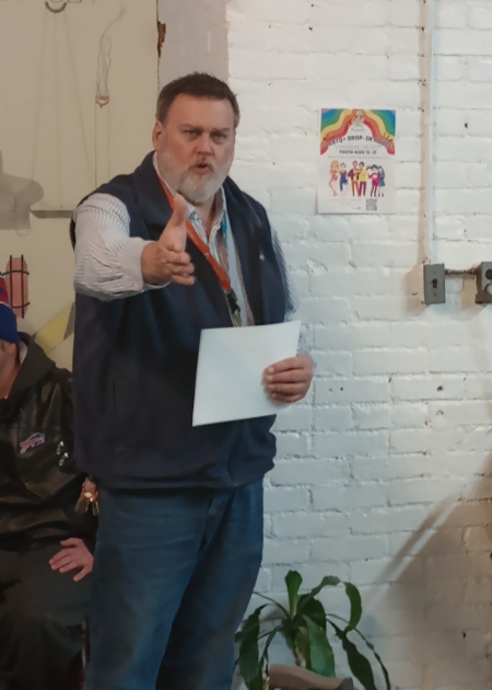 Executive Director Michael Nordin welcomed guests to the Mental Health Association in Chautauqua County’s February luncheon. The MHA is seeking community support for these monthly events that serve to increase long-term recovery.