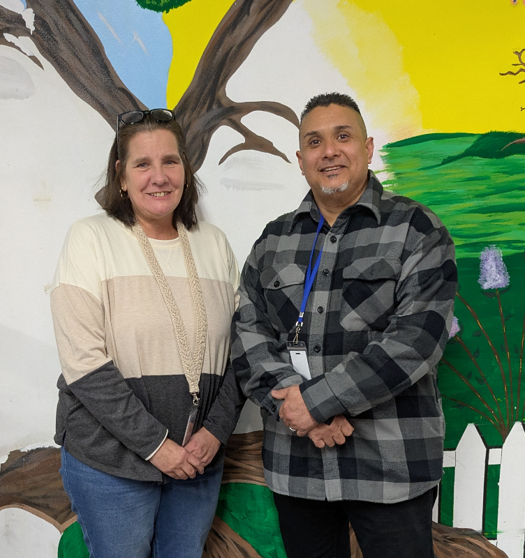 Staff members at the Mental Health Association in Chautauqua County’s January recovery luncheon included Finance Director Jill Marsh, left, and Bilingual Peer Support Specialist Miguel Evangelista. Marsh is planning the February 21st fundraiser at the Frewsburg American Legion. Evangelista was introduced as the MHA’s newest staff member and is full-time at the Jamestown recovery center. The MHA also has an opening for a part-time bilingual (Spanish and English) peer in Dunkirk.