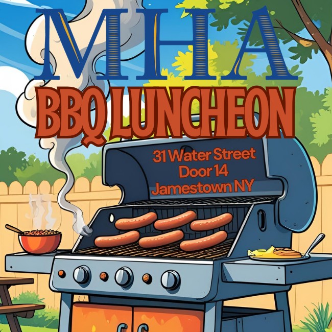 The Mental Health Association in Chautauqua County invites the community to enjoy the Annual BBQ presented by their staff on Tuesday, July 21. Registration is appreciated at MHACHQ.org/bbq.